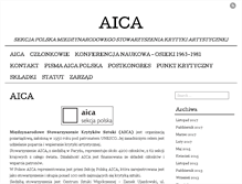 Tablet Screenshot of aica.sztuka.edu.pl